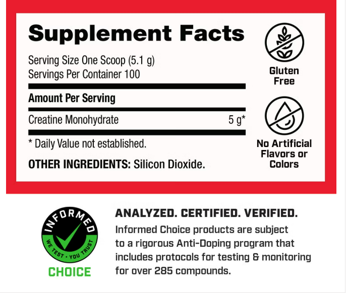 GNC - PRO Creatine Monohydrate sin sabor, 510g