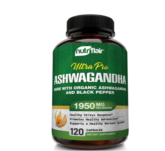 Ashwagandha premium con pimienta 1950mg Nutriflar , 120 capsulas