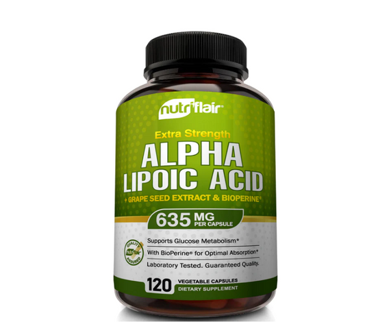 Alpha Lipoic Acid 635mg Nutriflair , 120  capsulas