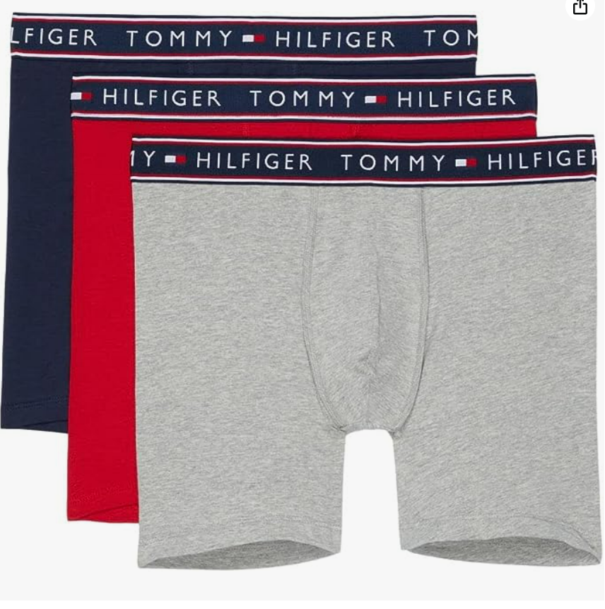 Tommy Hilfiger - Calzoncillos tipo bóxer de algodón para hombre, paquete de 3