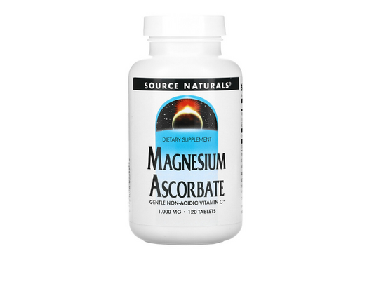 Magnesium Ascorbate 1,000mg Source Naturals , 120 tabletas