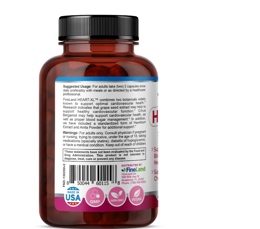 Heart-XL cardiovascular Fineland , 60 capsulas