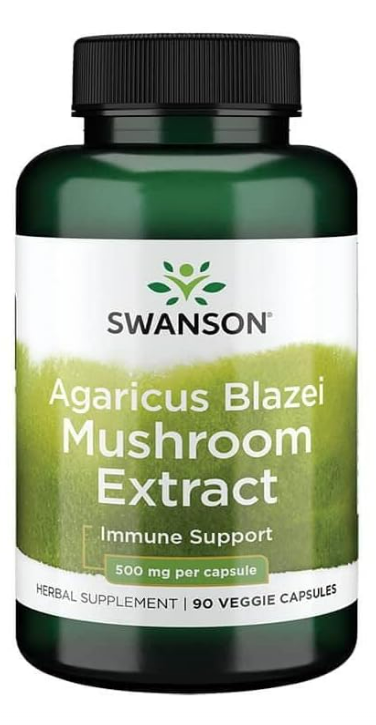 Swanson Agaricus Blazei Extracto de hongos 500 mg- 90 cápsulas vegetales