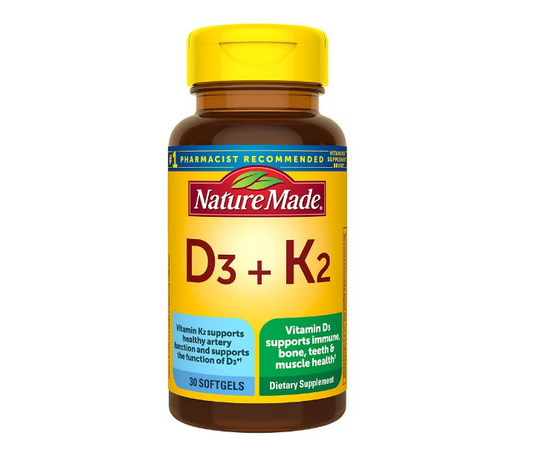 Vitamina D3 + K2 30 capsulas - Nature Made