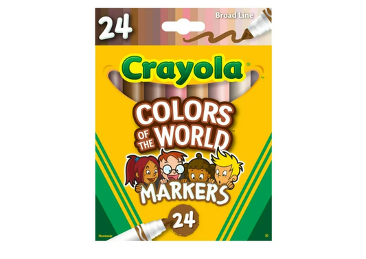 Crayola Colors of the World. 24 unidades. Plumones de Punta Gruesa