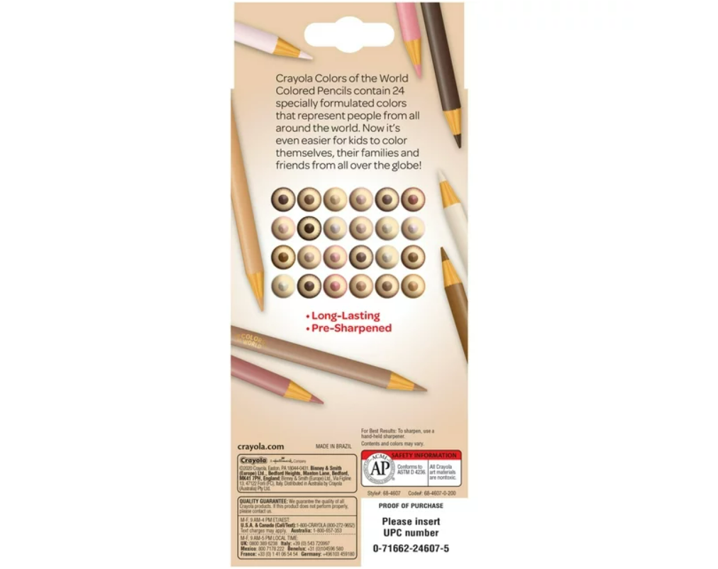 Lápices de colores Crayola Colors of the World , 24 unidades