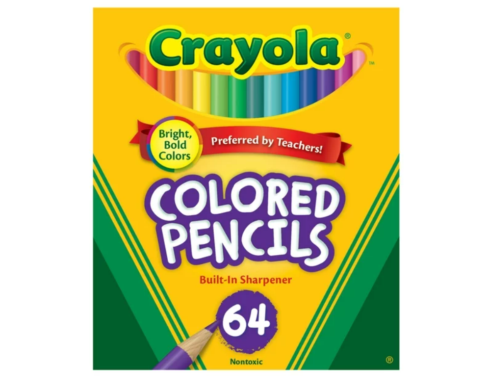 Crayola , 64 lápices de colores cortos