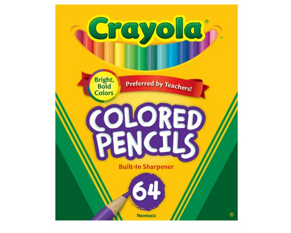 Crayola , 64 lápices de colores cortos