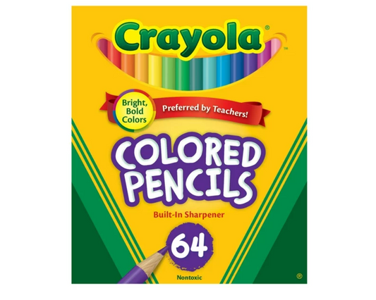 Crayola , 64 lápices de colores cortos