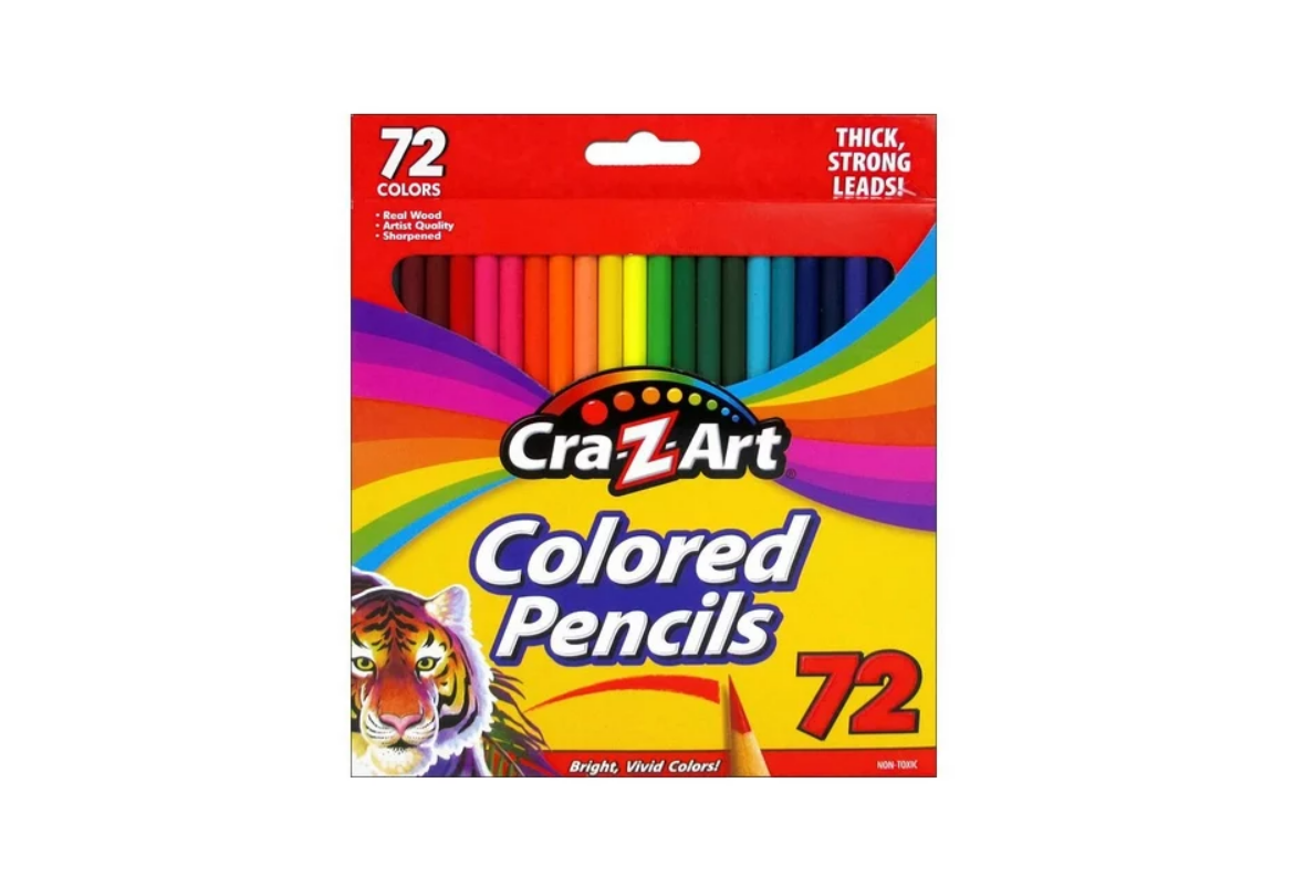 Cra-Z-Art Lápices de colores de madera real, tajados, fuertes y borrables