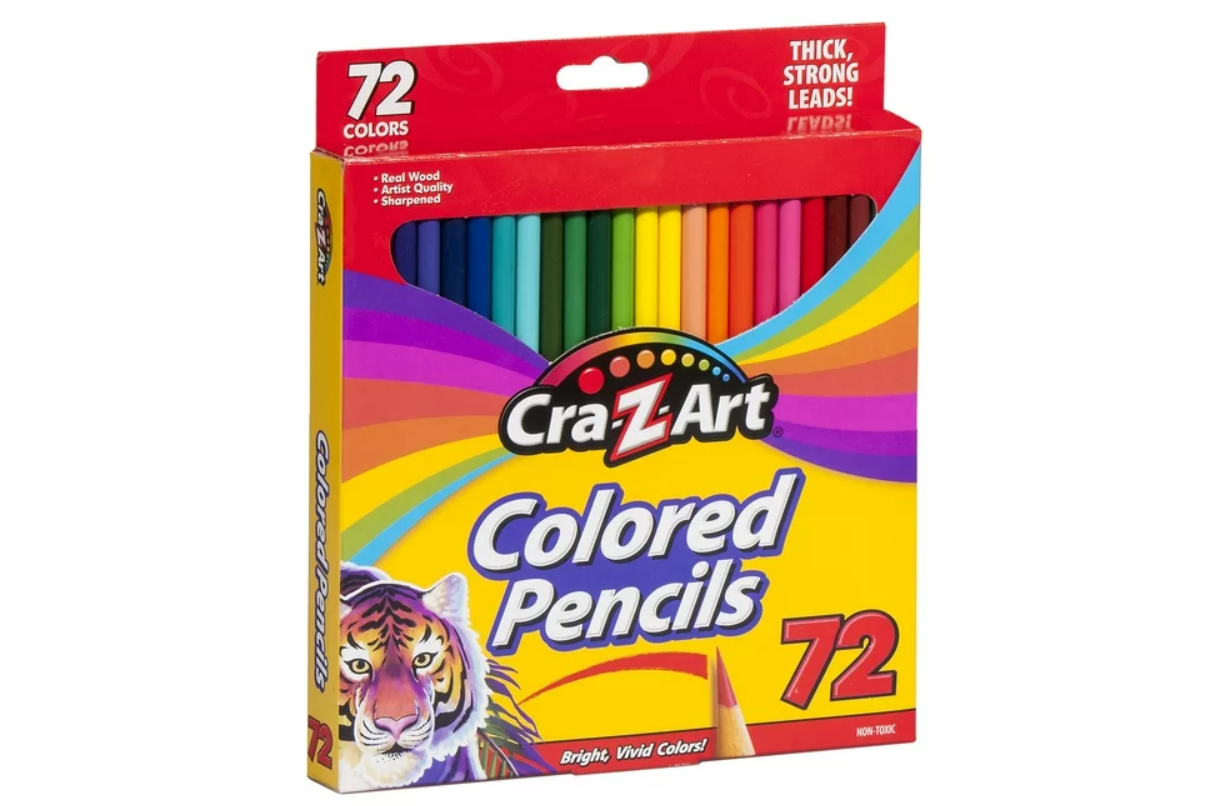 Cra-Z-Art Lápices de colores de madera real, tajados, fuertes y borrables