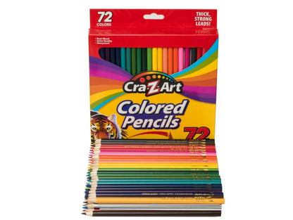 Cra-Z-Art Lápices de colores de madera real, tajados, fuertes y borrables, 36 unidades
