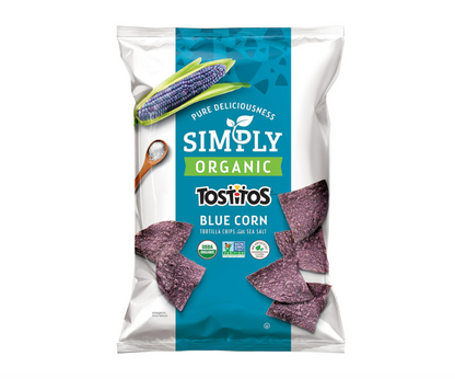 Tostitos Simply - Tortilla de maíz orgánico, azul, 8.25 onzas