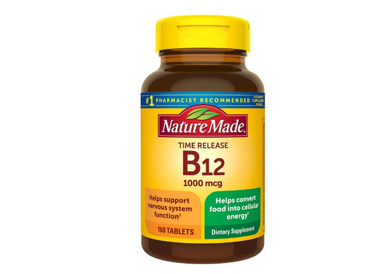 Vitamin B12 1000 mcg Time Release 160 Tabletas - Nature Made