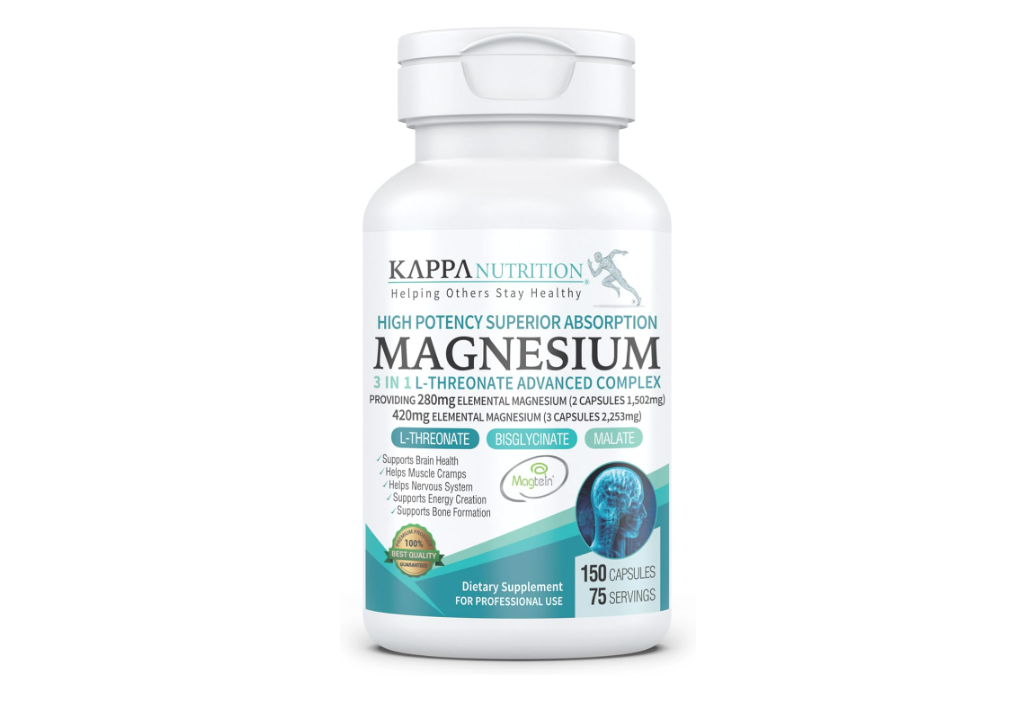 Magnesio 3 en  1 - L-Threonate advanced complex,  120capsulas- Kappa Nutrition