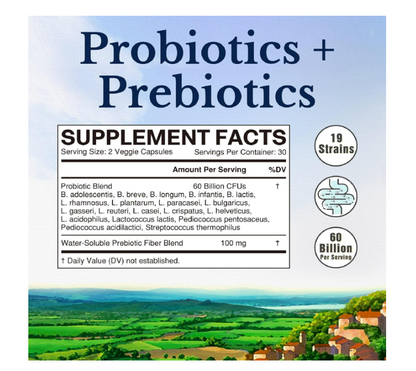 Probiotics 60 billion CFUs , 60 capsulas - Vitalitow
