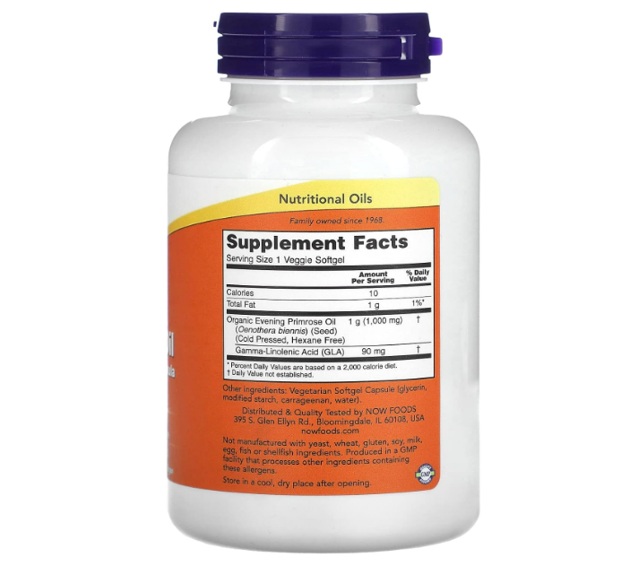 Evening Primrose oil 1000mg para mujeres  , 90 capsulas - Now