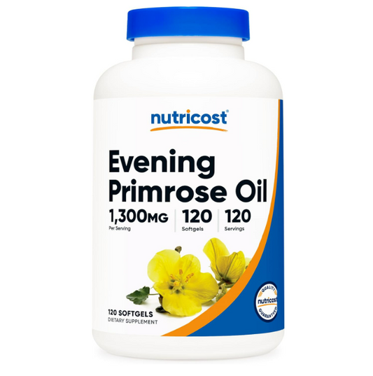 Evening Primrose Oil 1300mg , 120 capsulas - Nutricost