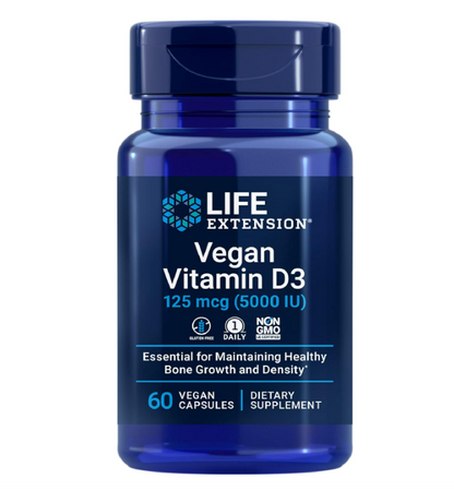 Life Extension vegan vitamina D3 125mcg , 60 capsulas