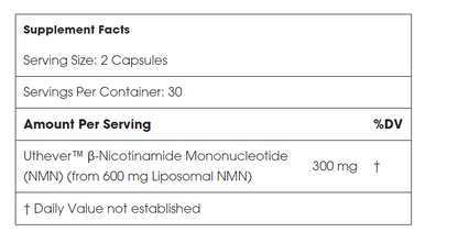 Liposomal NMN pro 300mg , 60 capsulas - Prohealth Longevity