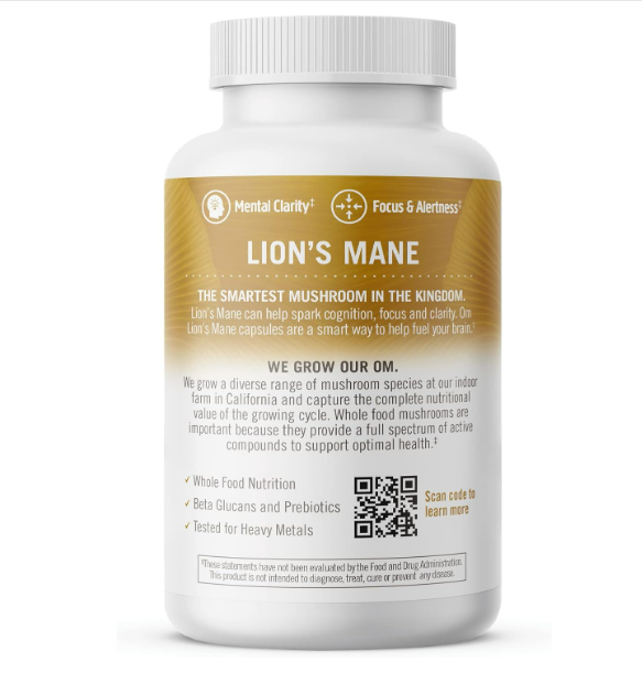 Om Mushroom  2000mg Superfood , Melena de Leon - 90 capsulas