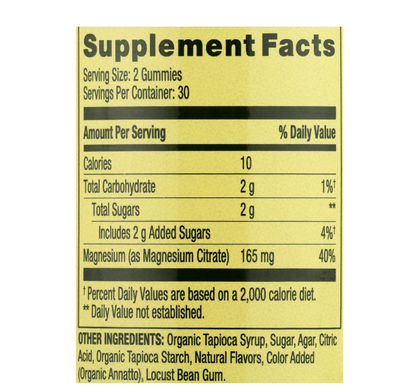 Spring Valley - Magnesio 165mg , 60 gomitas vegetarianas - sabor de naranja