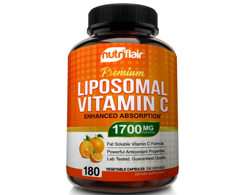 Vitamina C Liposomal NutriFlair 1700 mg, 180 Cápsulas - Alta absorción