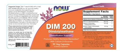 Now - Vitaminas  Dim 200 , 90 capsulas vegetables