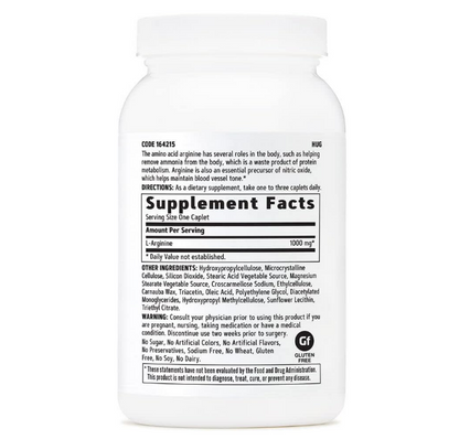 GNC L-Arginina 1000 mg, 90 capsulas