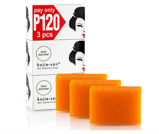 Kojie San - Jabón iluminador para la piel , paquete de 3 unidades de 100gr. cada uno.