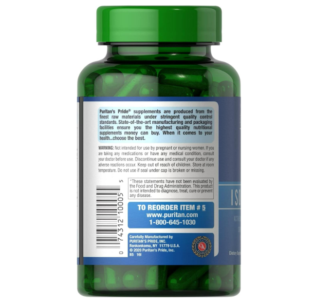 Puritans Pride - Soy Isoflavonas de soja sin OMG 750 mg , 120 cápsulas de liberación rápida