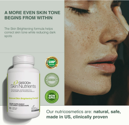 Glisodin Skin Nutrients Advanced Skin Brightening Formula , 90 capsulas