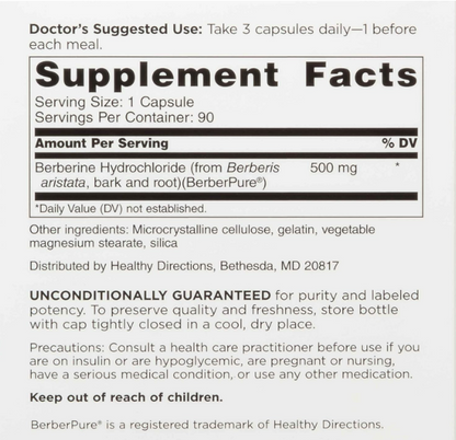 Doctors' Preferred Berberine Cápsulas de Grado Clínico, 105 Unidades