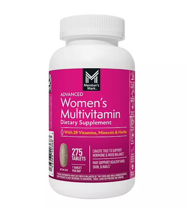 Member's Mark Women`s Daily Multivitamin 275 Tabletas