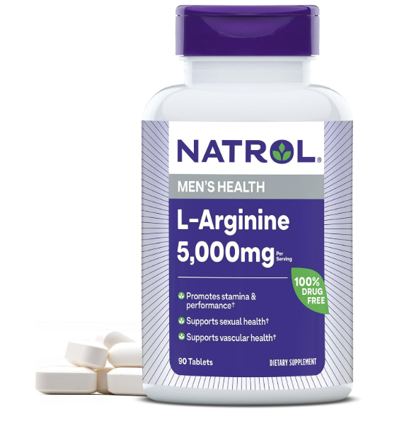 Natrol , L-Arginine 5000mg , mens health - 90 tabletas