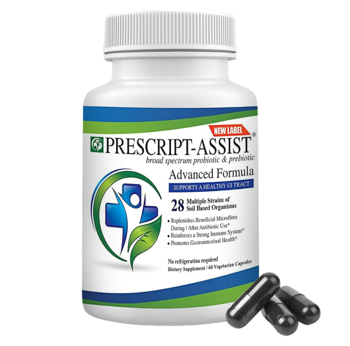 Prescript Assist - Prebióticos y probióticos para la salud digestiva - 28 cepas de microflora , 60 capsulas