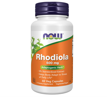 Now - Rhodiola 500mg , 60 capsulas vegetarianas