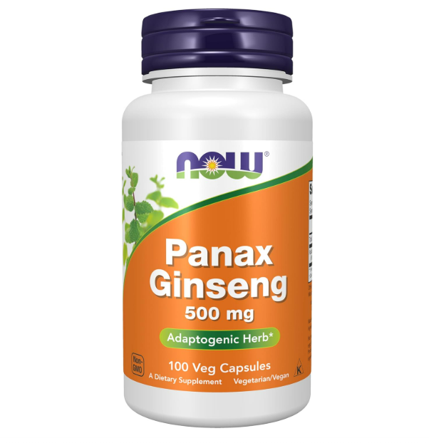 NOW, Panax Ginseng  500 mg , 100 capsulas vegetarianas