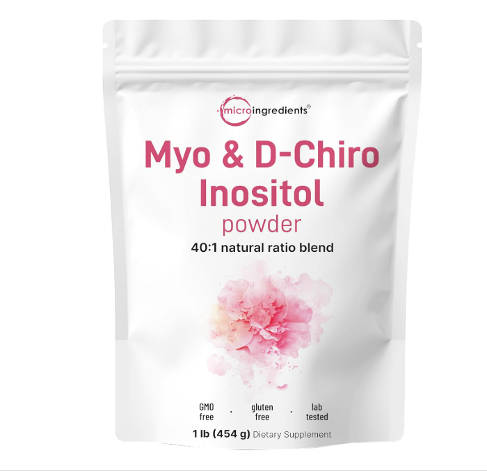 Micro Ingredients- Myo-inositol y D-Chiro Inositol POWDER 40:1  en polvo 454gr.