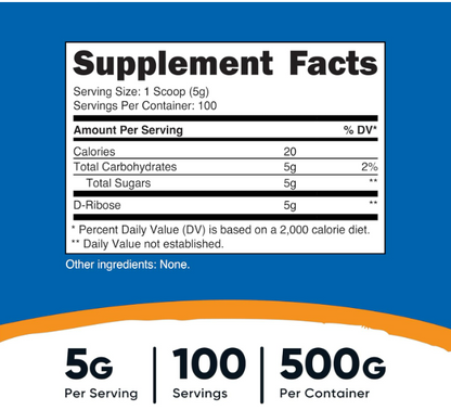 Nutricost - Vitamina D-Ribose en polvo , 500g