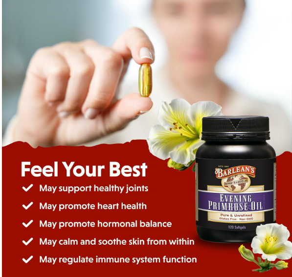 Barlean's -Evening primrose oil , 120 cápsulas