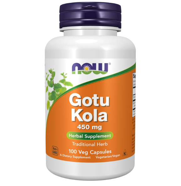 NOW - Gotu Kola  450 mg, 100 cápsulas vegetales