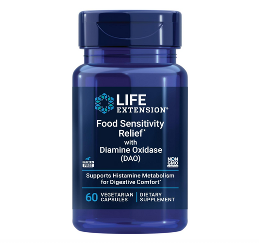 Life Extension  DAO Food Sensitivity Relief  -Alivio de la sensibilidad alimentaria con diamina oxidasa (DAO), 60 capsulas