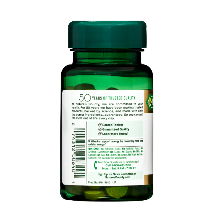 Nature's Bounty , Vitamina B-2 100 mg, 100 tabletas  recubiertas