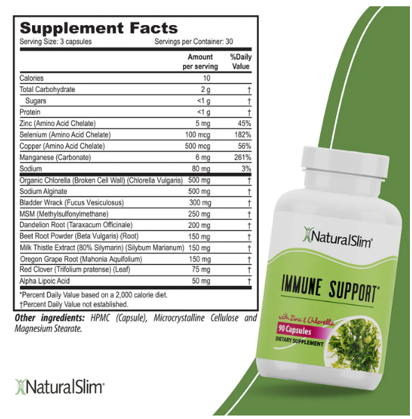 NaturalSlim - Immune support , 90 capsulas