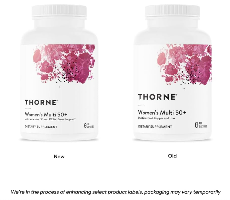 Thorne - Women´s Multivitaminico 50+ , 180 capsulas