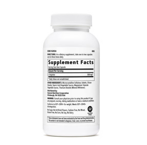 GNC - L-Arginine 500 mg - 90 Capsules