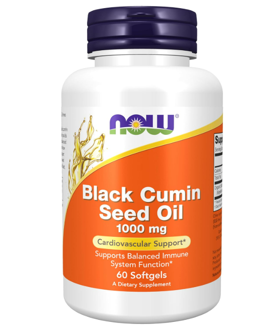 Now - Black cumin seed oil 1000mg , 60 capsulas
