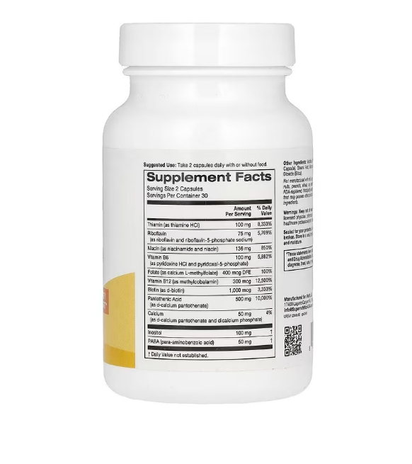 Super Nutrition - Complete B complex con  L-methylfolate , 60 capsulas