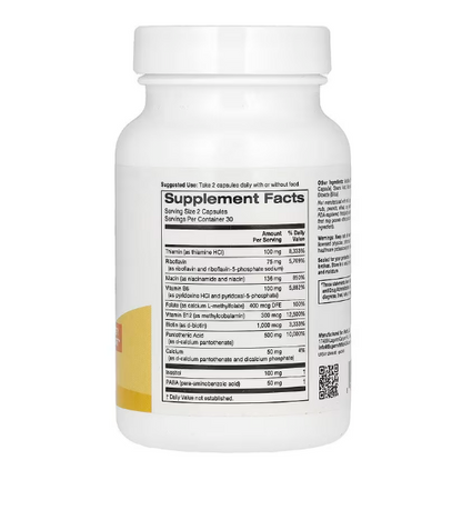 Super Nutrition - Complete B complex con  L-methylfolate , 60 capsulas